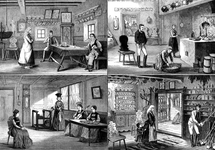Framed Print : Models of rustic dwelling-houses at the Vienna Exhibition, 1873. Creator: Unknown Framed Print : Models of rustic dwelling-houses at the Vienna Exhibition, 1873. Creator: Unknown