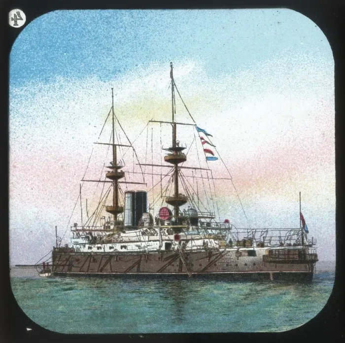 Framed Print : A Modern Battleship -- H. M. S. Jupiter, c1900. Creator: Unknown Framed Print : A Modern Battleship -- H. M. S. Jupiter, c1900. Creator: Unknown