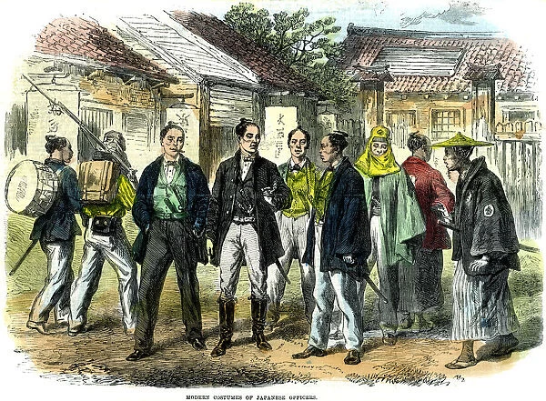 Modern costumes of Japanese officers, 1866