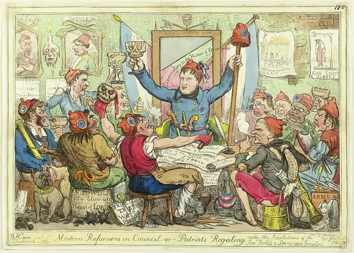 Framed Print : Modern Reformers in Council, published July 3, 1818. Creator: Isaac Robert Cruikshank Framed Print : Modern Reformers in Council, published July 3, 1818. Creator: Isaac Robert Cruikshank