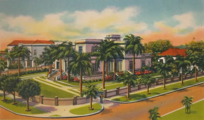 Framed Print : Modern residence in El Prado, Barranquilla, c1940s Framed Print : Modern residence in El Prado, Barranquilla, c1940s