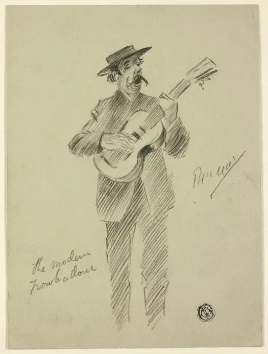 Framed Print : The Modern Troubadour, n. d. Creator: Philip William May Framed Print : The Modern Troubadour, n. d. Creator: Philip William May