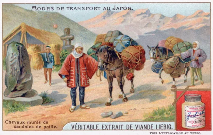 Framed Print : Modes of transport in Japan, 19th century Framed Print : Modes of transport in Japan, 19th century