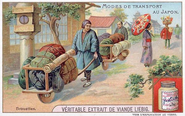Modes of transport in Japan, wheelbarrow, 19th century