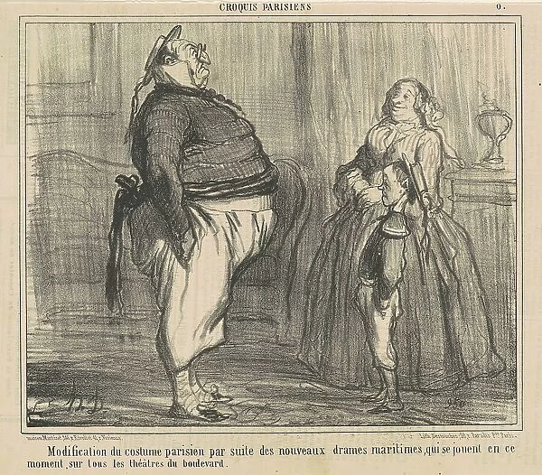 Modification du costume parisien... 19th century. Creator: Honore Daumier