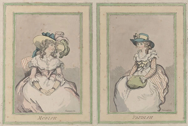 Modish and Prudish, December 1, 1791. December 1, 1791. Creator: Thomas Rowlandson