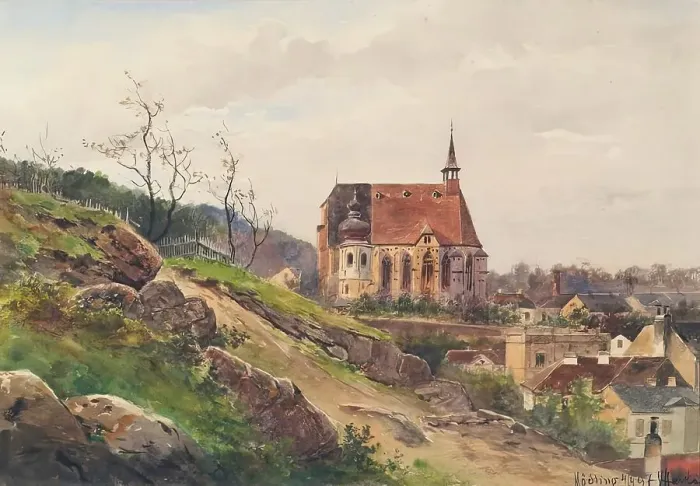 Framed Print : From Mödling, 1897. Creator: Vincenz Havlicek Framed Print : From Mödling, 1897. Creator: Vincenz Havlicek