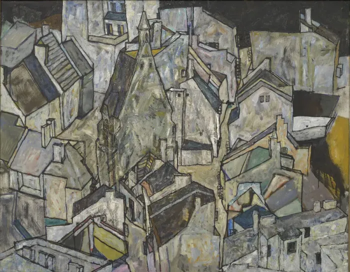Framed Print : Moedling II, 1918. Creator: Schiele, Egon (1890-1918) Framed Print : Moedling II, 1918. Creator: Schiele, Egon (1890-1918)