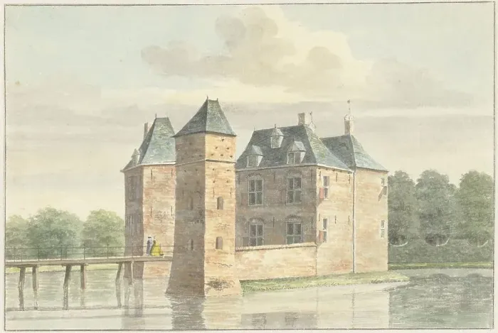 Framed Print : Moersbergen Castle near Doorn, 1744. Creator: Hendrik de Winter Framed Print : Moersbergen Castle near Doorn, 1744. Creator: Hendrik de Winter