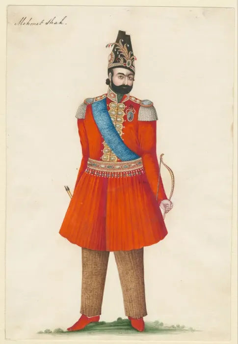 Framed Print : Mohammad Shah Qajar (1808-1848), king of Persia, 1835. Artist: Iranian master Framed Print : Mohammad Shah Qajar (1808-1848), king of Persia, 1835. Artist: Iranian master