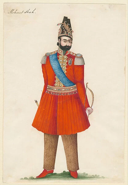 Mohammad Shah Qajar (1808-1848), king of Persia, 1835. Artist: Iranian master