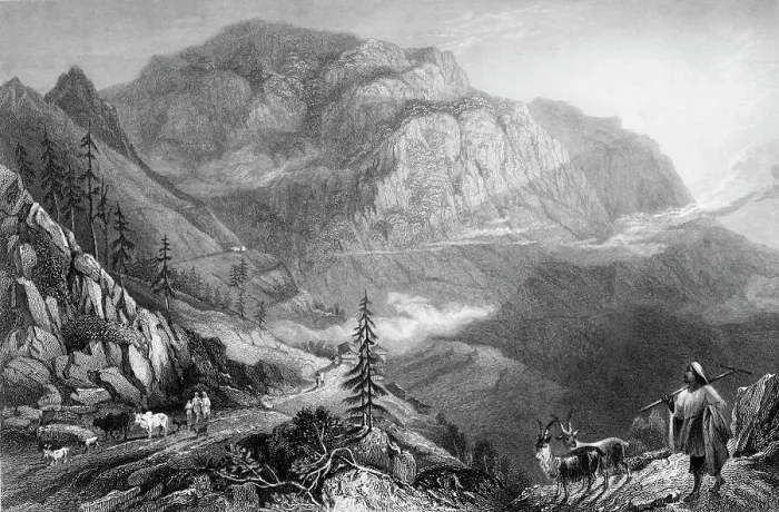 Framed Print : Mohuna, near Deobun, 1845. Creator: Unknown Framed Print : Mohuna, near Deobun, 1845. Creator: Unknown