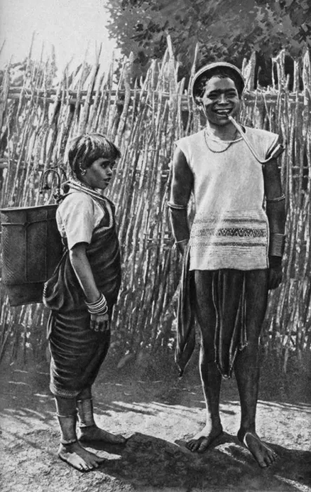 Framed Print : A Moi couple inside the village palisade, Africa, 1922 Framed Print : A Moi couple inside the village palisade, Africa, 1922
