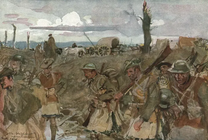 Framed Print : Six Mois Dans la Somme; Dans les lignes anglaises: Contalmaison (septembre 1916), 1916. Creator: Charles Hoffbauer Framed Print : Six Mois Dans la Somme; Dans les lignes anglaises: Contalmaison (septembre 1916), 1916. Creator: Charles Hoffbauer