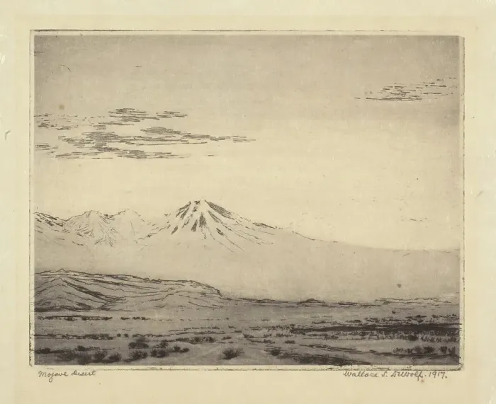 Framed Print : Mojave Desert, 1917. Creator: Wallace Leroy DeWolf Framed Print : Mojave Desert, 1917. Creator: Wallace Leroy DeWolf