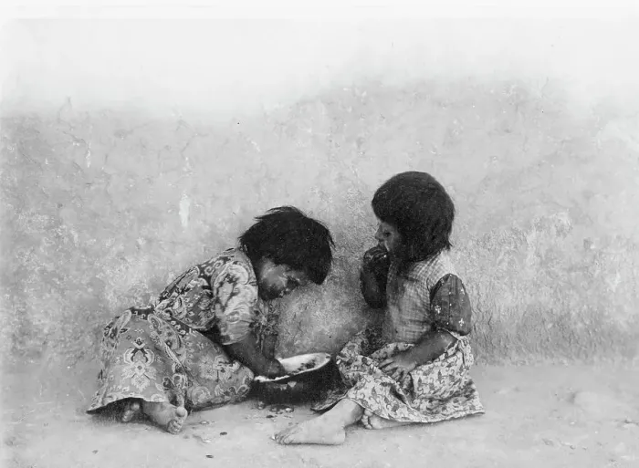 Framed Print : Moki melon eaters, c1900. Creator: Edward Sheriff Curtis Framed Print : Moki melon eaters, c1900. Creator: Edward Sheriff Curtis