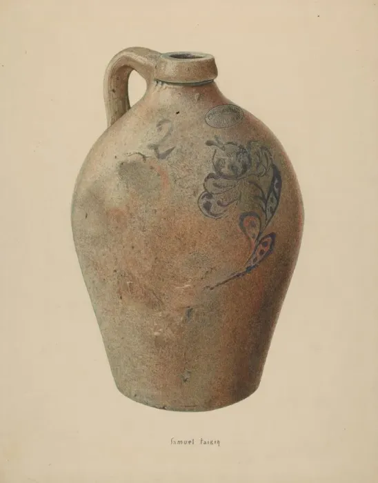 Framed Print : Molasses Jug, c. 1942. Creator: Samuel Faigin Framed Print : Molasses Jug, c. 1942. Creator: Samuel Faigin