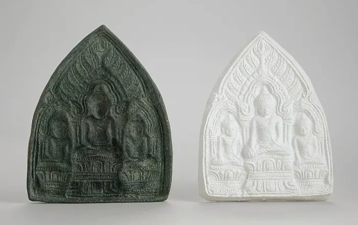 Framed Print : Mold for a Buddhist Votive Tablet, 12th-13th century. Creator: Unknown Framed Print : Mold for a Buddhist Votive Tablet, 12th-13th century. Creator: Unknown