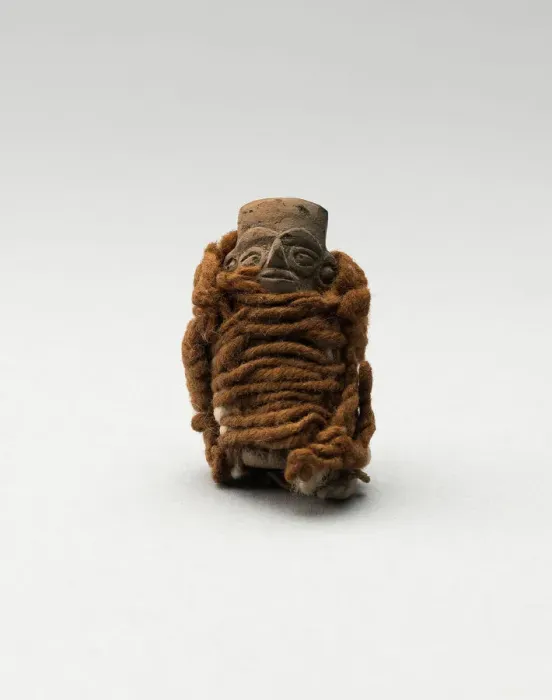 Framed Print : Mold-Made Figurine Wrapped in Wool String, A. D. 100 / 600. Creator: Unknown Framed Print : Mold-Made Figurine Wrapped in Wool String, A. D. 100 / 600. Creator: Unknown
