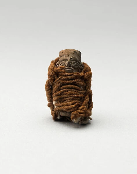 Mold-Made Figurine Wrapped in Wool String, A. D. 100  /  600. Creator: Unknown
