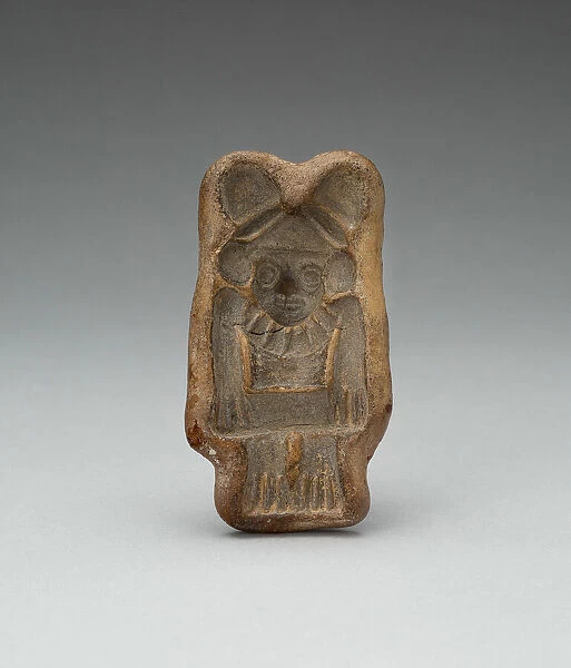 Mold for Male Figurine wearing Jewelry and Lobed Headdress, c. A.D. 100 / 600