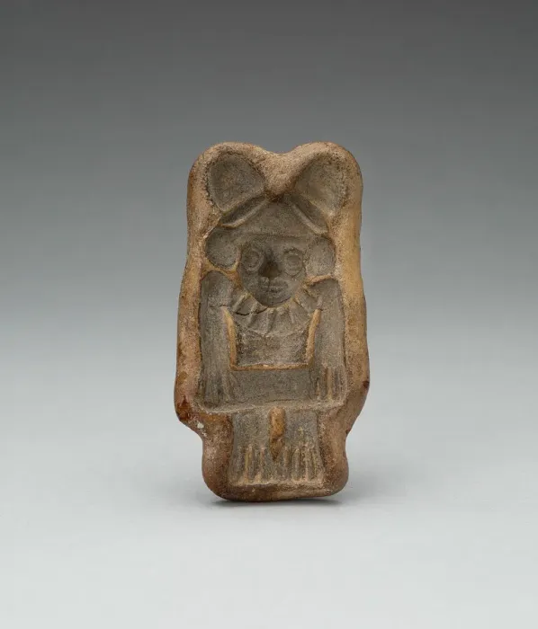 Framed Print : Mold for Male Figurine wearing Jewelry and Lobed Headdress, c. A. D. 100 / 600 Framed Print : Mold for Male Figurine wearing Jewelry and Lobed Headdress, c. A. D. 100 / 600