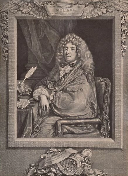 Moliere, French playwright and actor, 18th century (1894). Artist: Jacques Firmin Beauvarlet