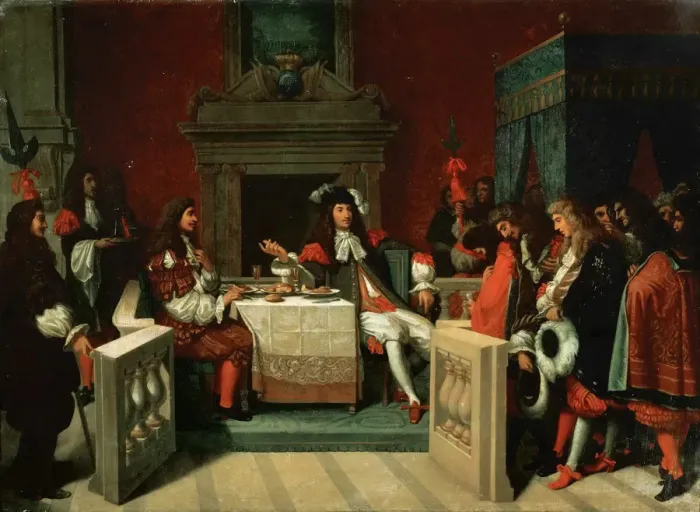Framed Print : Moliere at the table of Louis XIV, 1857. Creator: Ingres, Jean Auguste Dominique (1780-1867) Framed Print : Moliere at the table of Louis XIV, 1857. Creator: Ingres, Jean Auguste Dominique (1780-1867)