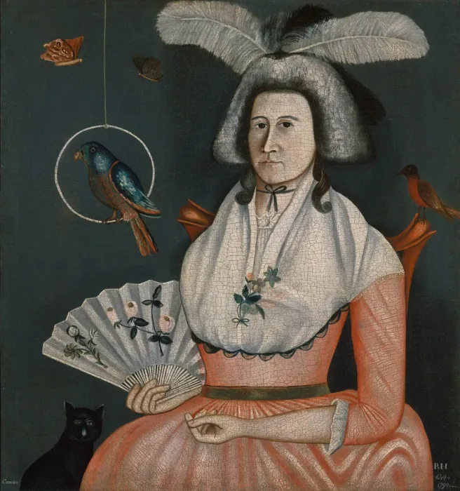 Framed Print : Molly Wales Fobes, 1790. Creator: Rufus Hathaway Framed Print : Molly Wales Fobes, 1790. Creator: Rufus Hathaway