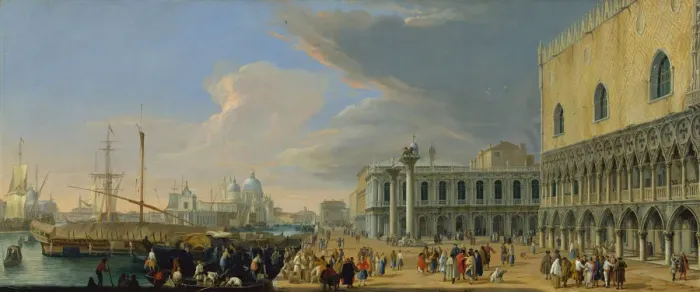 Framed Print : The Molo, Venice, Looking West, ca. 1709. Creator: Luca Carlevarijs Framed Print : The Molo, Venice, Looking West, ca. 1709. Creator: Luca Carlevarijs