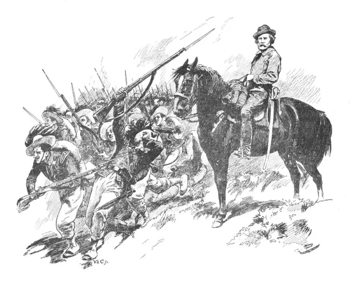 Framed Print : It Was At That Moment That Garibaldi Appeared, 1902. Artist: GB Framed Print : It Was At That Moment That Garibaldi Appeared, 1902. Artist: GB