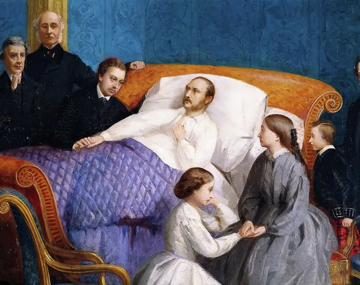 Framed Print : The last moments of HRH the Prince Consort, c1861. Creator: Le Port Framed Print : The last moments of HRH the Prince Consort, c1861. Creator: Le Port