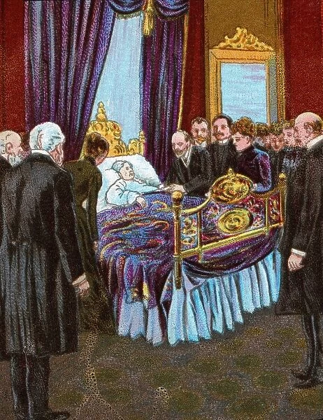 Last Moments of Queen Victoria - Scene at Osborne House, 1901 (c1902)