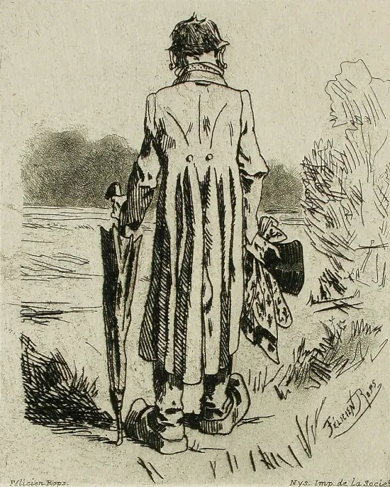 Framed Print : Mon Bourgmestre, 1875. Creator: Félicien Rops Framed Print : Mon Bourgmestre, 1875. Creator: Félicien Rops
