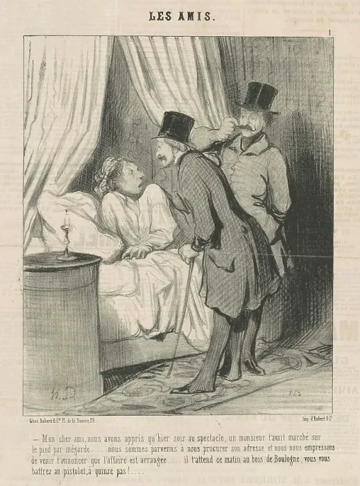Framed Print : Mon cher ami, nous avons appris... 19th century. Creator: Honore Daumier Framed Print : Mon cher ami, nous avons appris... 19th century. Creator: Honore Daumier