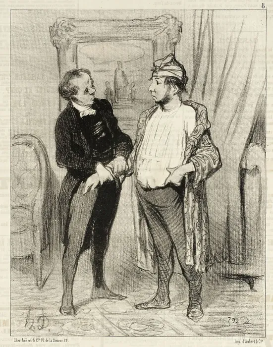 Framed Print : Mon cher je t'assure que je te... 1845. Creator: Honore Daumier Framed Print : Mon cher je t'assure que je te... 1845. Creator: Honore Daumier