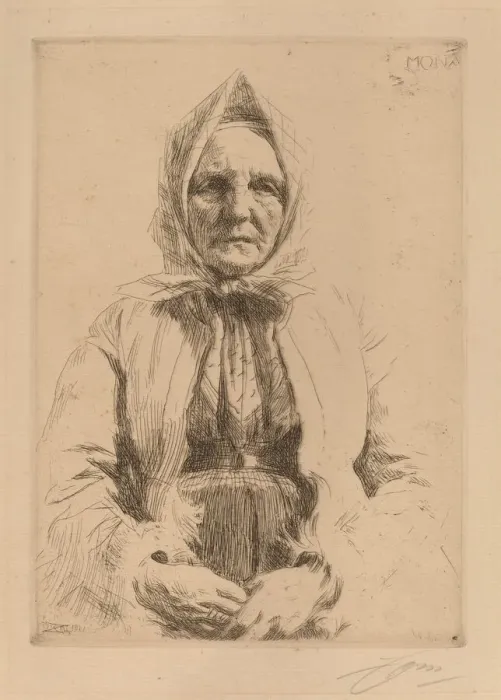 Framed Print : Mona, 1911. Creator: Anders Leonard Zorn Framed Print : Mona, 1911. Creator: Anders Leonard Zorn