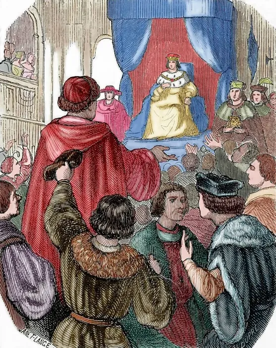 Framed Print : The monarch in the States General, 1506, (1851). Creator: Dupre