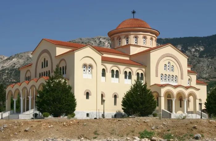 Framed Print : Monastery and church of Agios Gerasimos, Kefalonia, Greece Framed Print : Monastery and church of Agios Gerasimos, Kefalonia, Greece