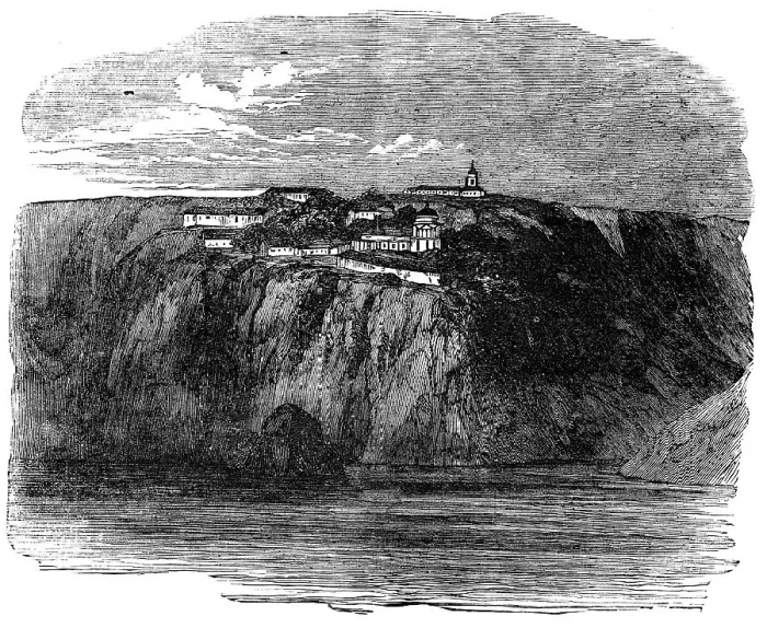 Framed Print : Monastery of St. George, near Balaclava - from a sketch by Lieut. Montagu O'Reilly, 1854. Creator: Unknown Framed Print : Monastery of St. George, near Balaclava - from a sketch by Lieut. Montagu O'Reilly, 1854. Creator: Unknown