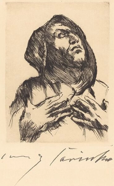 Monch mit Erhobenem Blick (Monk Gazing Upward), 1916. Creator: Lovis Corinth