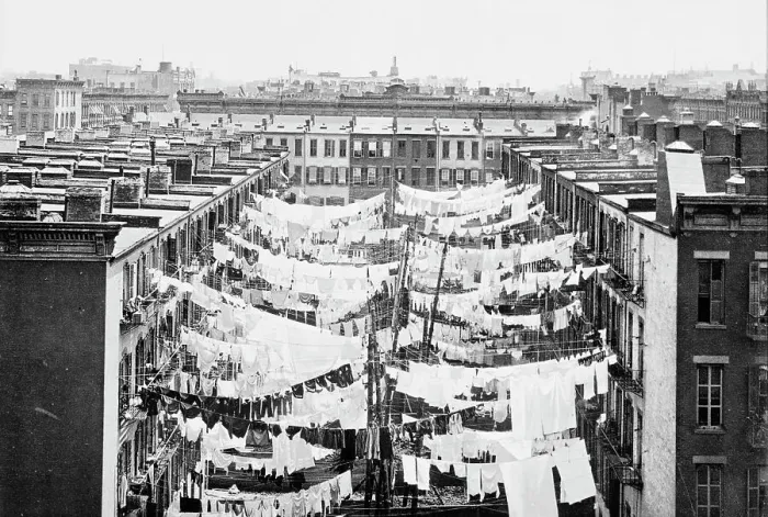 Framed Print : A Monday washing, New York City, c1900. Creator: Unknown Framed Print : A Monday washing, New York City, c1900. Creator: Unknown