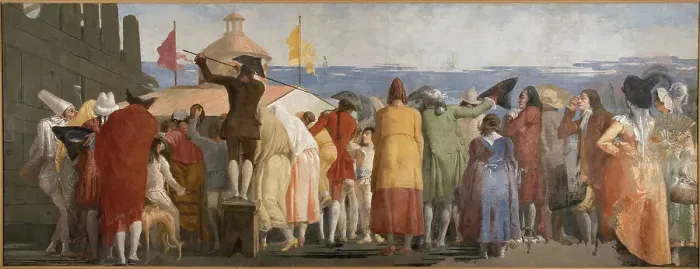 Framed Print : Mondo Novo, 1791. Creator: Tiepolo, Giandomenico (1727-1804) Framed Print : Mondo Novo, 1791. Creator: Tiepolo, Giandomenico (1727-1804)