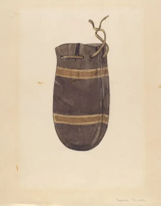 Framed Print : Money Bag, c. 1936. Creator: Roberta Spicer Framed Print : Money Bag, c. 1936. Creator: Roberta Spicer
