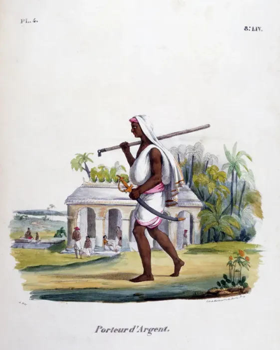 Framed Print : Money Carrier, 1828. Artist: Marlet et Cie Framed Print : Money Carrier, 1828. Artist: Marlet et Cie