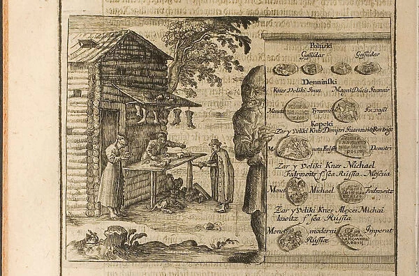 Money and Trade in Muscovy (Illustration from Travels to the Great Duke of Muscovy and the King of Artist: Rothgiesser, Christian Lorenzen (?-1659)