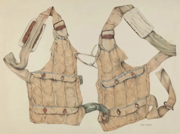 Framed Print : Money Vest, 1935 / 1942. Creator: John Thorsen Framed Print : Money Vest, 1935 / 1942. Creator: John Thorsen
