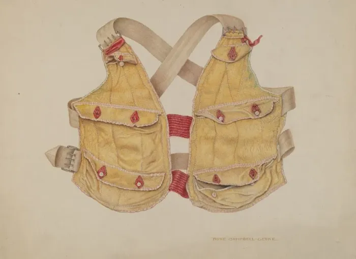 Framed Print : Money Vest, c. 1939. Creator: Rose Campbell-Gerke Framed Print : Money Vest, c. 1939. Creator: Rose Campbell-Gerke