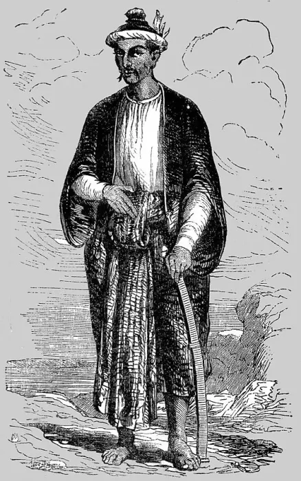 Framed Print : Mong-Way-Toun, Chief of the Guerillas of the Irrawaddy; The Burman Empire, 1854. Creator: Unknown Framed Print : Mong-Way-Toun, Chief of the Guerillas of the Irrawaddy; The Burman Empire, 1854. Creator: Unknown