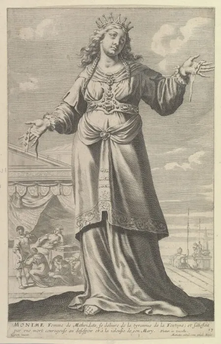 Framed Print : Monime, 1647. Creators: Gilles Rousselet, Abraham Bosse Framed Print : Monime, 1647. Creators: Gilles Rousselet, Abraham Bosse